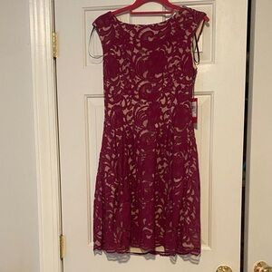Vince Camuto Wine Lace Dress
